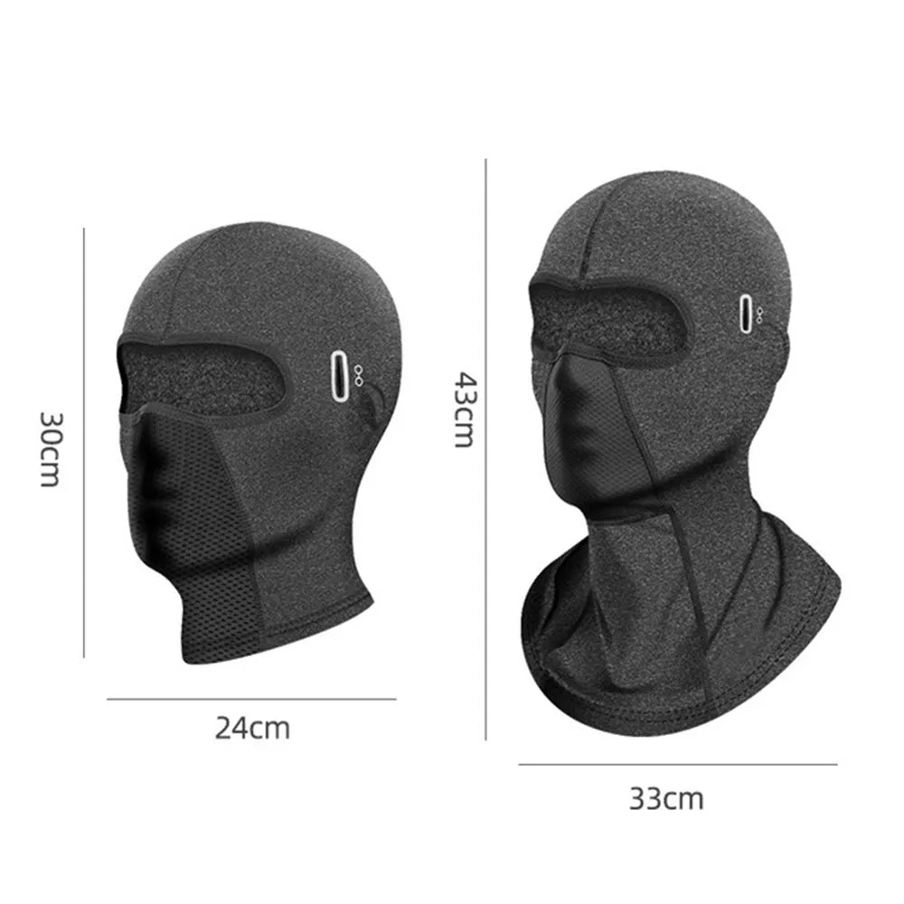 Pasamontañas para ciclismo al aire libre, casco de motocicleta cálido a prueba de viento, bufanda de hielo transpirable, protección contra el frío, máscara de esquí facial para montar en invierno