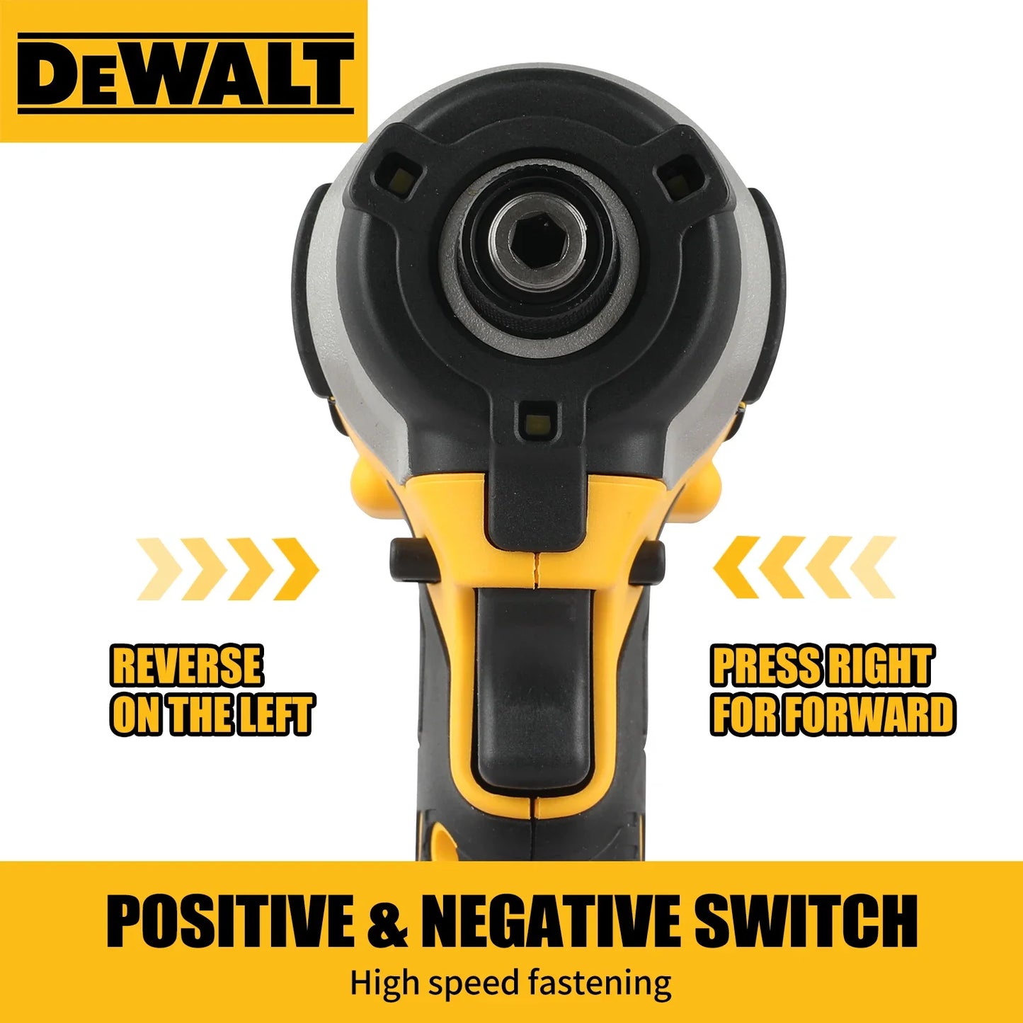 DeWalt DCF850 Destornillador, taladro y herramienta eléctrica de reparación de automóviles sin escobillas de 20 V de iones de litio (sin batería)