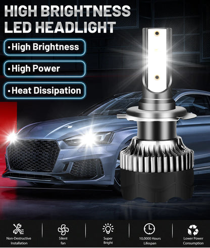Faro LED H4 5000000LM 4800W LED H7 H1 H11 H8 H9 9005 9006 HB3 HB4 4300K 6500K 8000K PTF bombilla de hielo luces antiniebla automáticas potentes