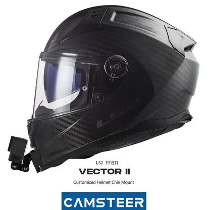 Para LS2 FF811 VECTOR 2 casco de motocicleta personalizado soporte de barbilla para GoPro Hero13 12 Insta360 X4 X3 Ace pro DJI Action 5 4 cámara
