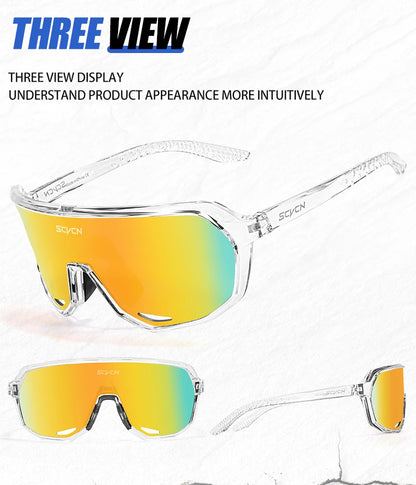 SCVCN gafas de sol de ciclismo para hombre, gafas de sol para conducir en carretera, deportes al aire libre, escalada de montaña, gafas de ciclismo UV400 para mujer