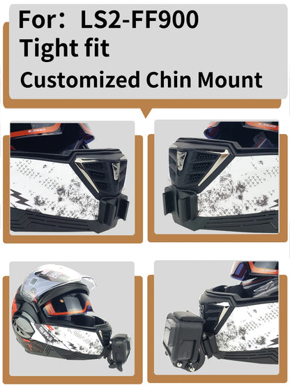 Casco de motocicleta personalizado premium TUYU LS2 MX701 ff 801358   Soporte de barbilla de aluminio para accesorios GoPro Hero10 Insta360 X2 3 DJI