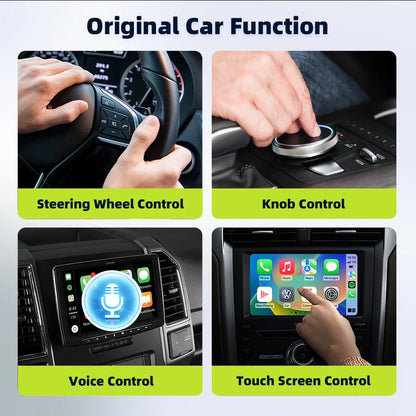 EKIY 2 en 1 con cable a Dongle CarPlay inalámbrico adaptador Android para coche sistemas inteligentes AI caja inteligente para coche con CarPlay con cable