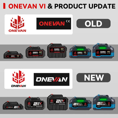 ONEVAN-llave de impacto eléctrica sin escobillas, de alto Torque, 1800N.M, taladro de 1/2 ", destornilladores, herramientas eléctricas para Pin de batería Makita