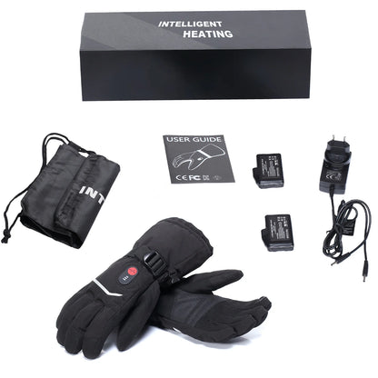SNOW DEER-guantes calefactables de invierno para hombre y mujer, guantes térmicos de esquí para motocicletas eléctricas, cargador de batería recargable resistente al agua
