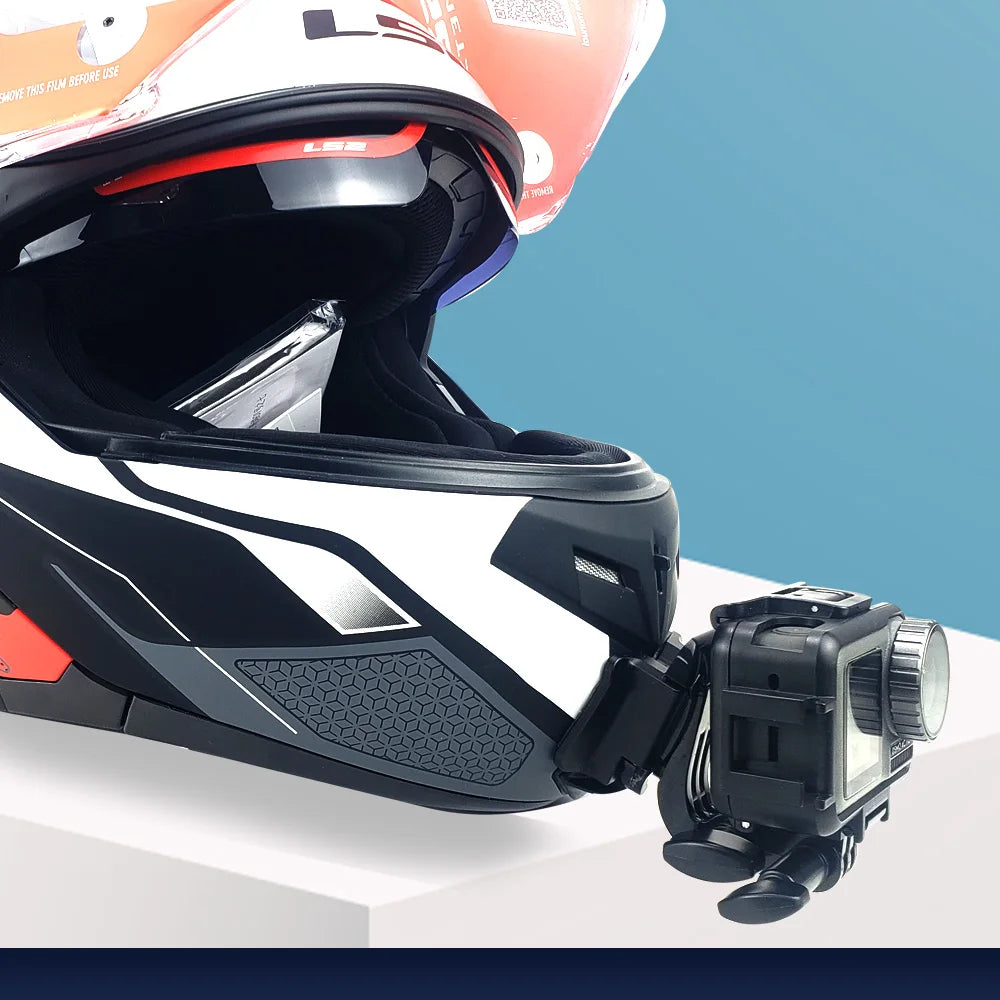 Casco de motocicleta personalizado premium TUYU LS2 MX701 ff 801358   Soporte de barbilla de aluminio para accesorios GoPro Hero10 Insta360 X2 3 DJI