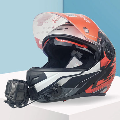 Casco de motocicleta personalizado premium TUYU LS2 MX701 ff 801358   Soporte de barbilla de aluminio para accesorios GoPro Hero10 Insta360 X2 3 DJI