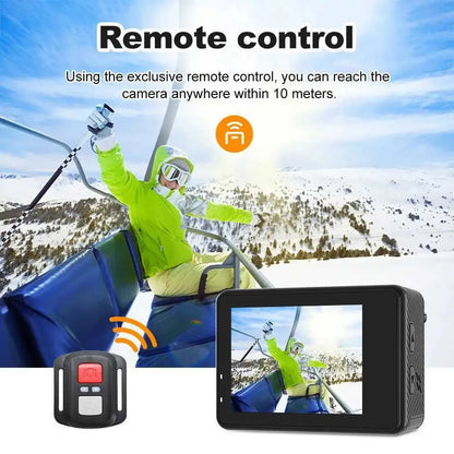 Cámara de acción 5K Pro WiFi cámara deportiva con Control remoto con EIS HD 1080P 60FPS bicicleta motocicletas casco cámaras de grabación de vídeo
