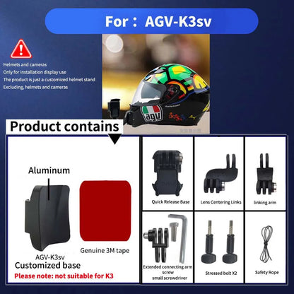 TUYU Premium casco de motocicleta personalizado Agv Pista GPRR K1 K5S K6luminium soporte de barbilla para GoPro Max Hero10 Insta360 One X2 R DJI