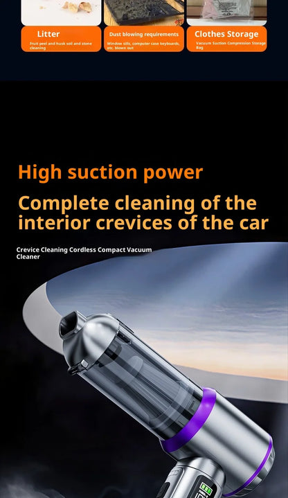 Aspiradora de coche portátil de alta potencia, máquina de limpieza de Motor sin escobillas inalámbrico, potente plumero de aire para electrodomésticos