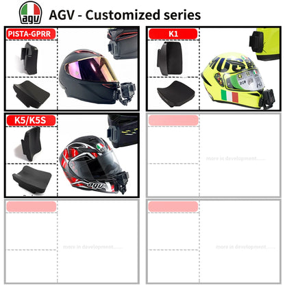 TUYU Premium casco de motocicleta personalizado Agv Pista GPRR K1 K5S K6luminium soporte de barbilla para GoPro Max Hero10 Insta360 One X2 R DJI