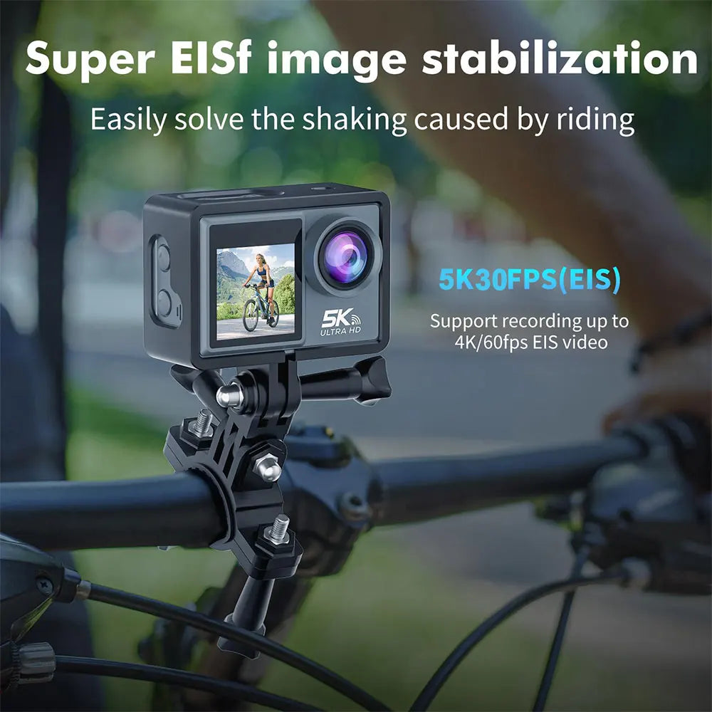 Cámara de acción 5K Pro WiFi cámara deportiva con Control remoto con EIS HD 1080P 60FPS bicicleta motocicletas casco cámaras de grabación de vídeo