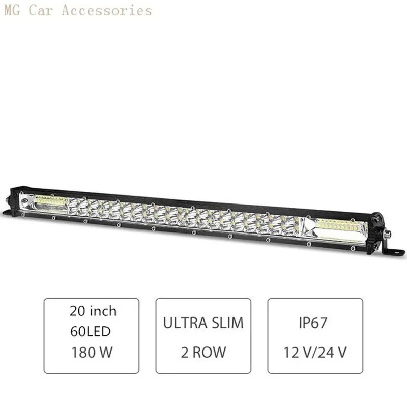 Barra de Luz LED de 5 Filas, 12 Pulgadas, 264W, Luz de Trabajo para Auto, Foco, Lámpara de Conducción para Todoterreno, Camioneta, SUV, ATV, Tractor, 4X4