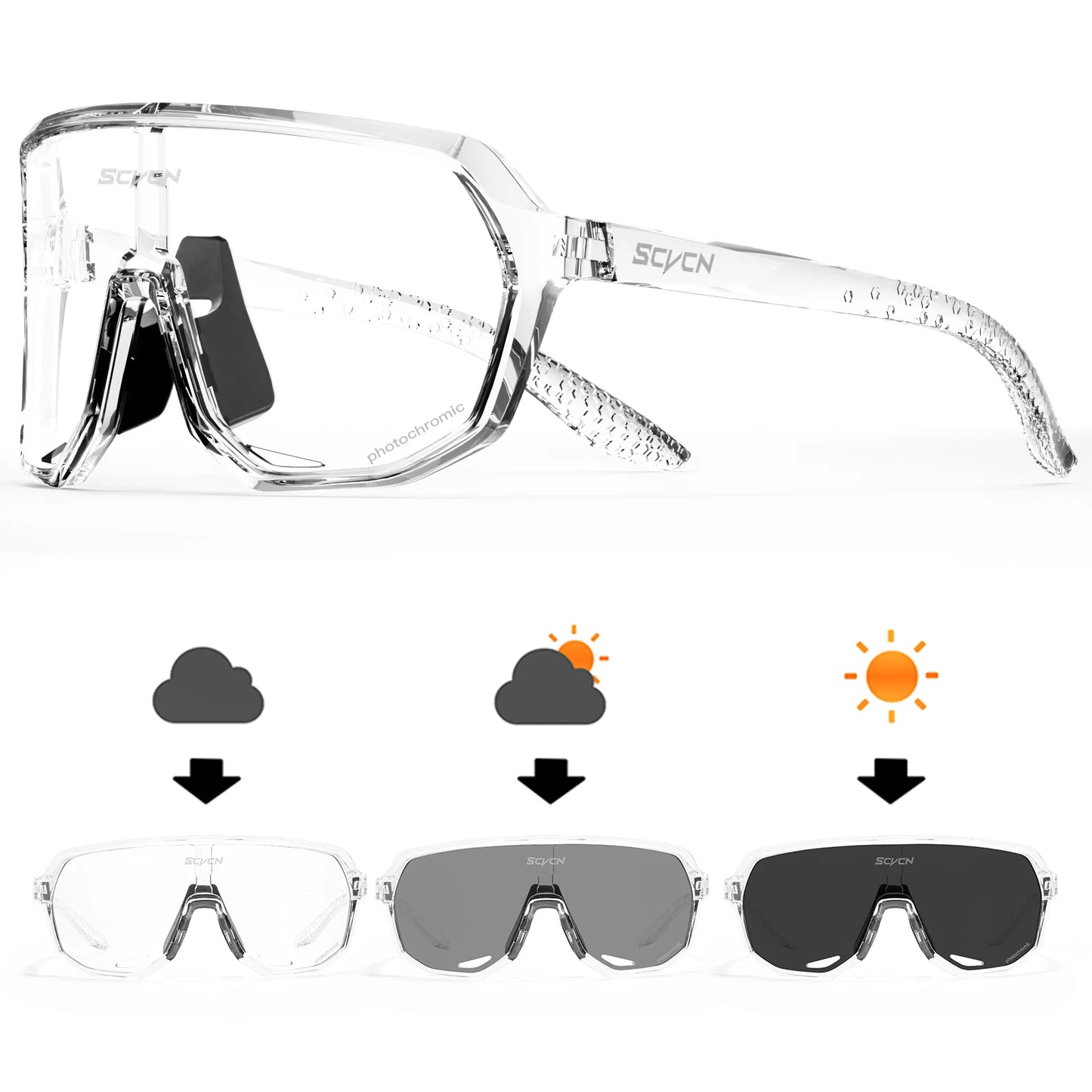 SCVCN gafas de sol de ciclismo para hombre, gafas de sol para conducir en carretera, deportes al aire libre, escalada de montaña, gafas de ciclismo UV400 para mujer