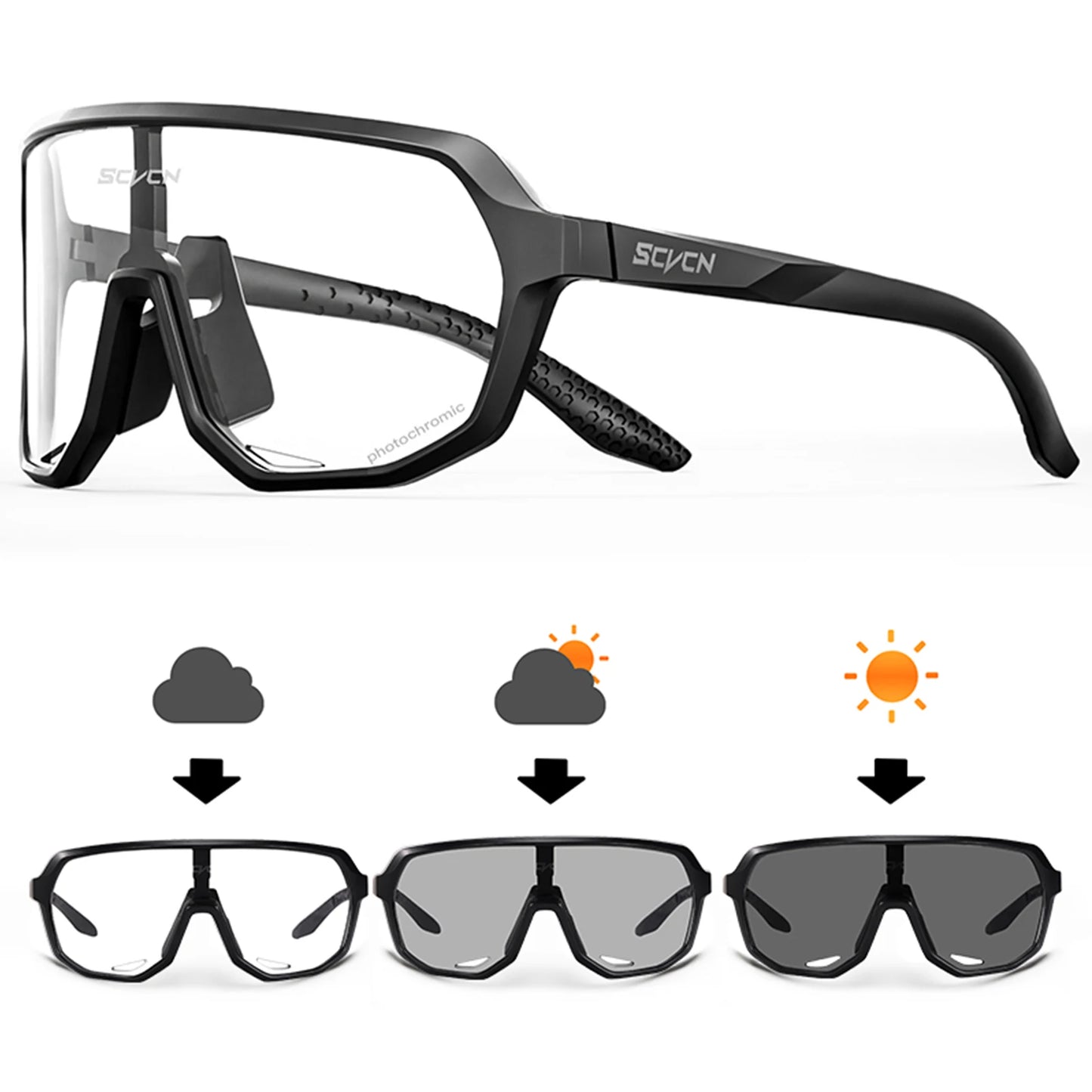 SCVCN gafas de sol de ciclismo para hombre, gafas de sol para conducir en carretera, deportes al aire libre, escalada de montaña, gafas de ciclismo UV400 para mujer