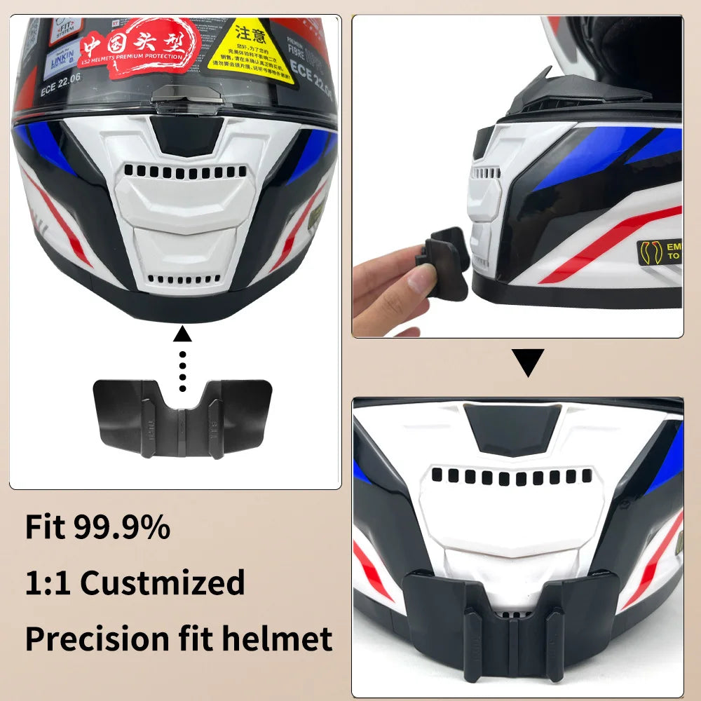 Casco de motocicleta personalizado premium TUYU LS2 MX701 ff 801358   Soporte de barbilla de aluminio para accesorios GoPro Hero10 Insta360 X2 3 DJI