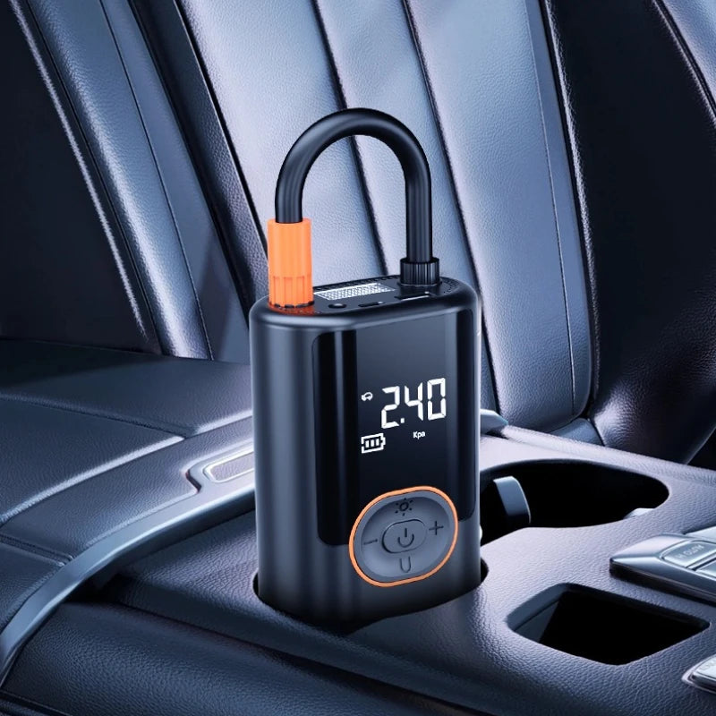 Arrancador de batería portátil para coche, 100W, 4000mAh, detección inteligente de presión de neumáticos para coches, motocicletas, bicicletas, banco de energía de bolas