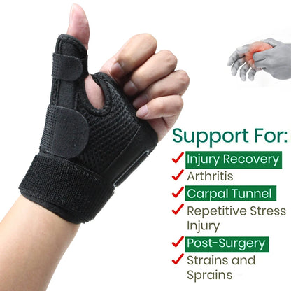 Muñequera para pulgar, férula Spica para tendinitis, artritis, CMC, mano izquierda o derecha, se adapta a deportes para hombres y mujeres, 1 Uds.