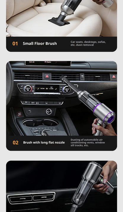 Aspiradora de coche portátil de alta potencia, máquina de limpieza de Motor sin escobillas inalámbrico, potente plumero de aire para electrodomésticos