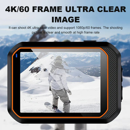 Mini cámara 4K HD 60FPS Wifi Deporte al aire libre 170 °   Cámara gran angular para casco de motocicleta y bicicleta, resistente al agua, con pantalla LED