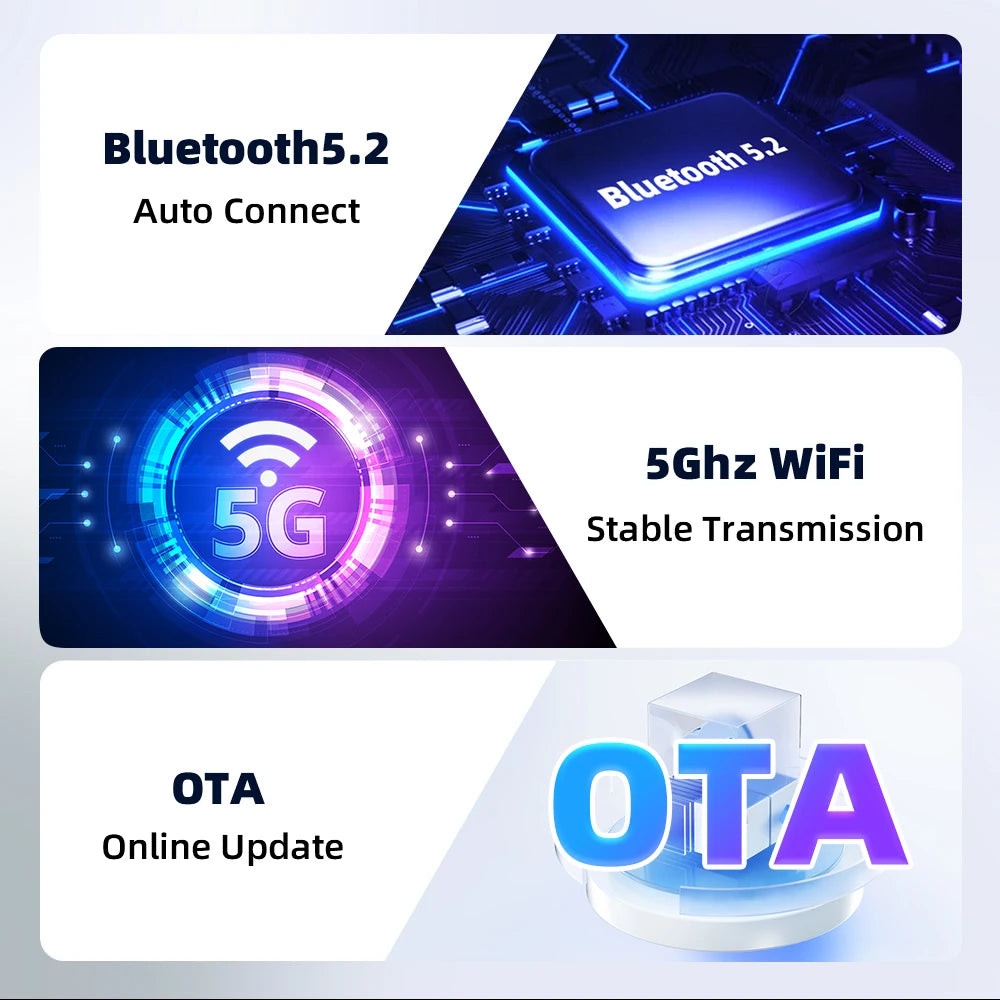 EKIY 2 en 1 con cable a Dongle CarPlay inalámbrico adaptador Android para coche sistemas inteligentes AI caja inteligente para coche con CarPlay con cable