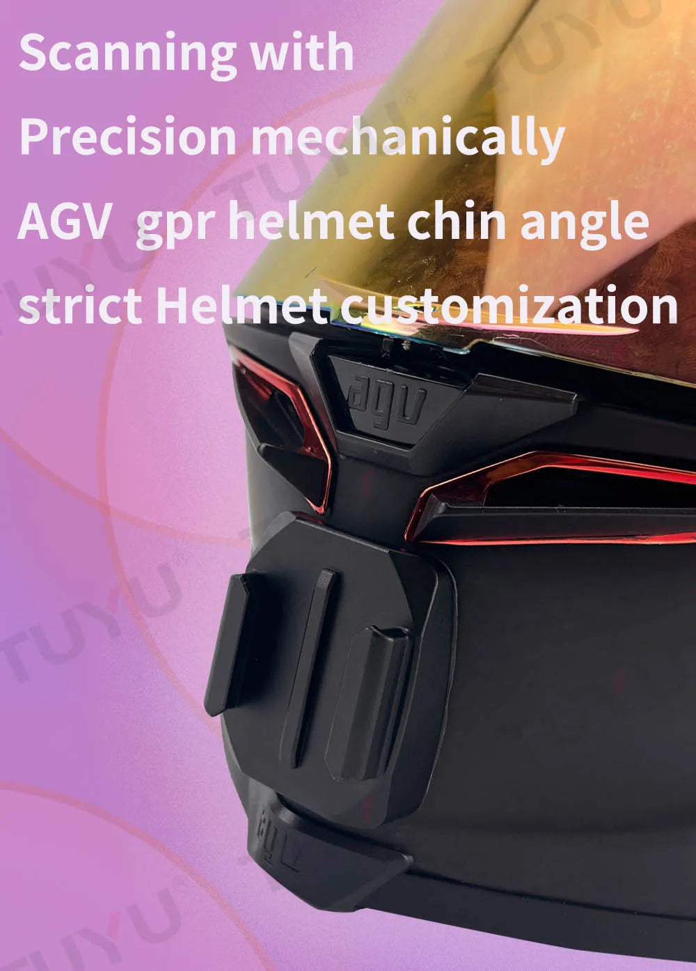 TUYU Premium casco de motocicleta personalizado Agv Pista GPRR K1 K5S K6luminium soporte de barbilla para GoPro Max Hero10 Insta360 One X2 R DJI