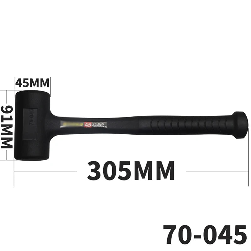 Martillo de mazo de goma endurecido, cabezal de martillo de goma para suelos, carpintería, tareas de soplado suave, 290 mm, 305 mm, 360 mm, 385 mm