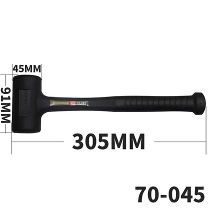 Martillo de mazo de goma endurecido, cabezal de martillo de goma para suelos, carpintería, tareas de soplado suave, 290 mm, 305 mm, 360 mm, 385 mm