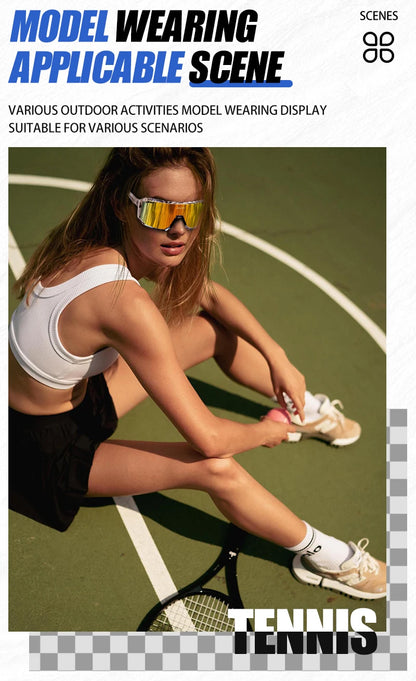 SCVCN gafas de sol de ciclismo para hombre, gafas de sol para conducir en carretera, deportes al aire libre, escalada de montaña, gafas de ciclismo UV400 para mujer