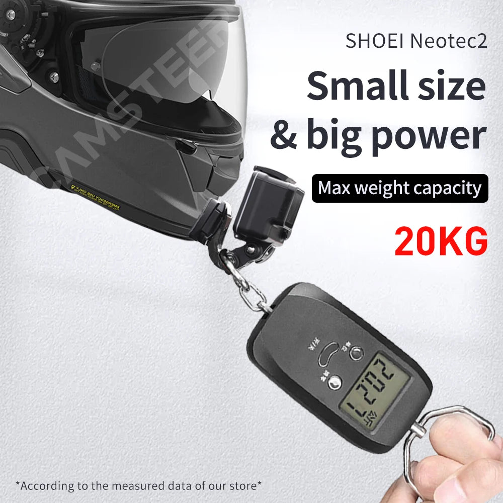 Soporte de barbilla para casco de motocicleta Shoei Neotec 2 personalizado para cámaras GoPro Hero12 11 10, Insta360 X4, Ace Pro2, DJI Action 4/5Pro