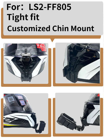 Casco de motocicleta personalizado premium TUYU LS2 MX701 ff 801358   Soporte de barbilla de aluminio para accesorios GoPro Hero10 Insta360 X2 3 DJI