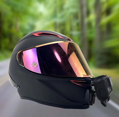 TUYU Premium casco de motocicleta personalizado Agv Pista GPRR K1 K5S K6luminium soporte de barbilla para GoPro Max Hero10 Insta360 One X2 R DJI