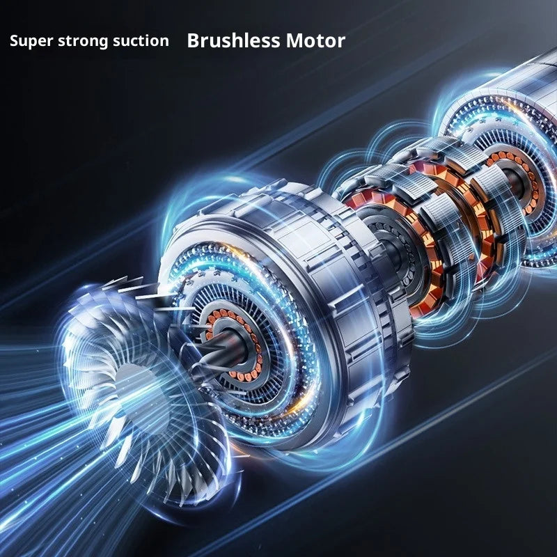 Aspiradora de coche portátil de alta potencia, máquina de limpieza de Motor sin escobillas inalámbrico, potente plumero de aire para electrodomésticos