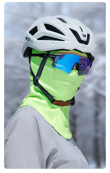 WEST BIKING-casco para bicicleta, pasamontañas cálido para ciclismo de invierno, cubierta para la cabeza a prueba de frío para exteriores, máscara facial completa, forro para casco de motocicleta