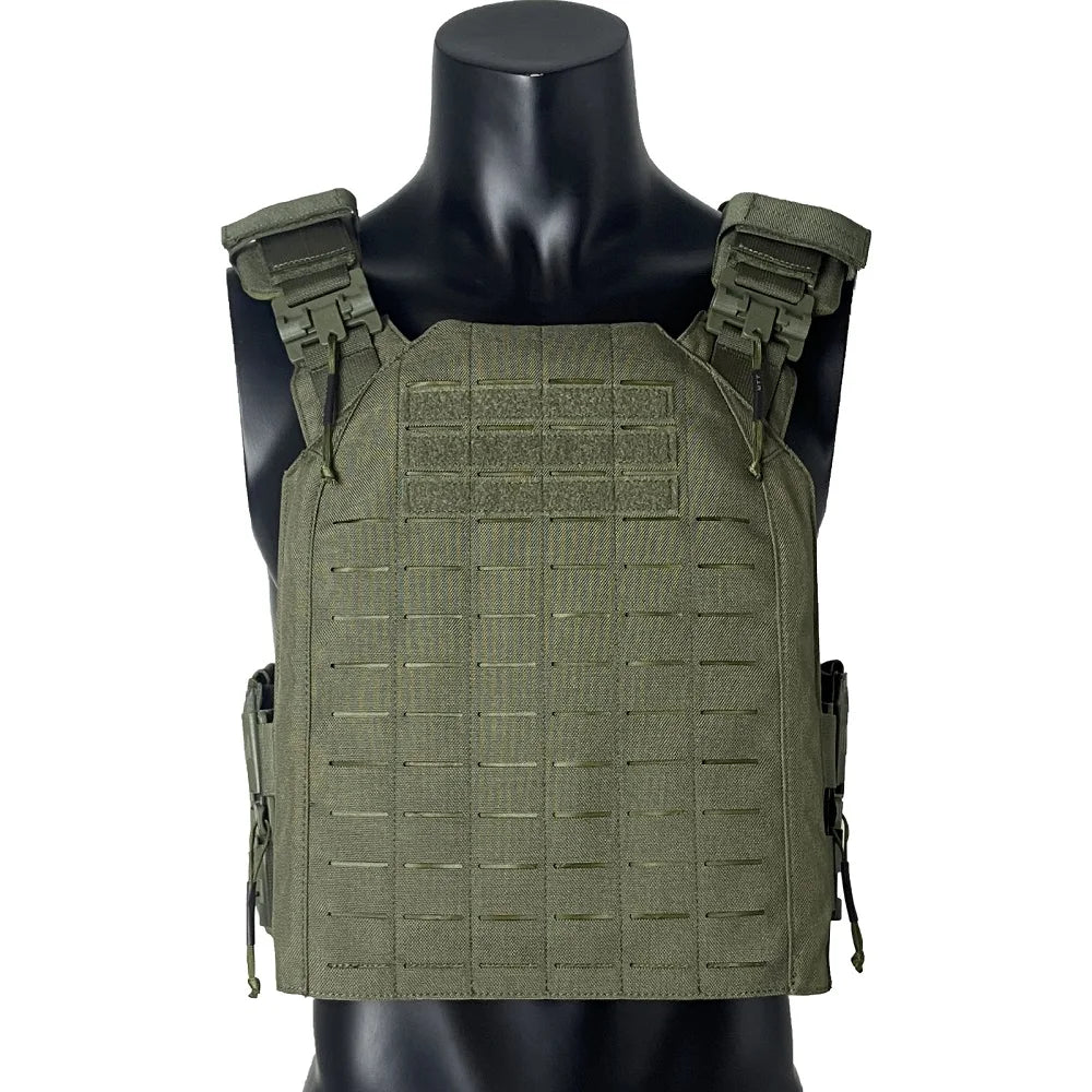 EMERSONGEARS-portador de placa de nailon 1000D, chaleco táctico para exteriores, chaleco MOLLE protector ajustable para caza