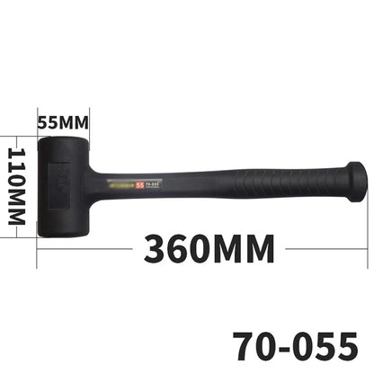 Martillo de mazo de goma endurecido, cabezal de martillo de goma para suelos, carpintería, tareas de soplado suave, 290 mm, 305 mm, 360 mm, 385 mm
