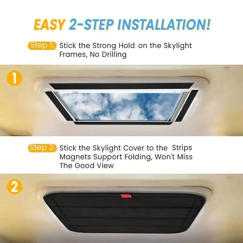Parasoles para techo solar RV, cortina plegable, ventilación para RV, cubierta aislante para tragaluz, protección UV impermeable, cubiertas para parasol para ventana de Camper