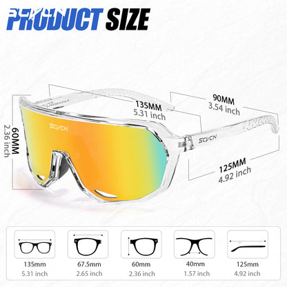 SCVCN gafas de sol de ciclismo para hombre, gafas de sol para conducir en carretera, deportes al aire libre, escalada de montaña, gafas de ciclismo UV400 para mujer