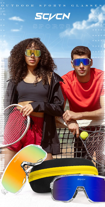 SCVCN gafas de sol de ciclismo para hombre, gafas de sol para conducir en carretera, deportes al aire libre, escalada de montaña, gafas de ciclismo UV400 para mujer