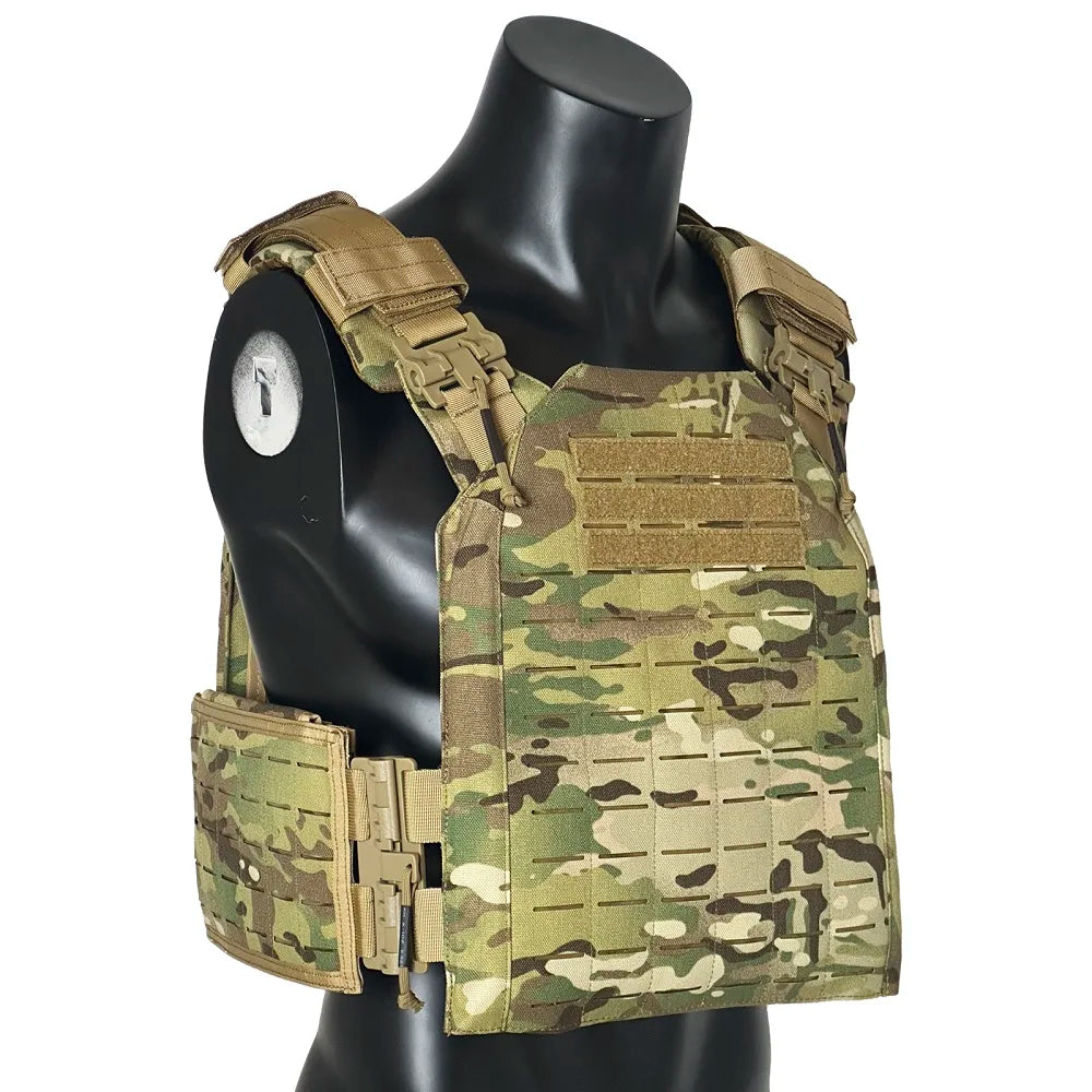 EMERSONGEARS-portador de placa de nailon 1000D, chaleco táctico para exteriores, chaleco MOLLE protector ajustable para caza