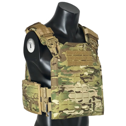 EMERSONGEARS-portador de placa de nailon 1000D, chaleco táctico para exteriores, chaleco MOLLE protector ajustable para caza