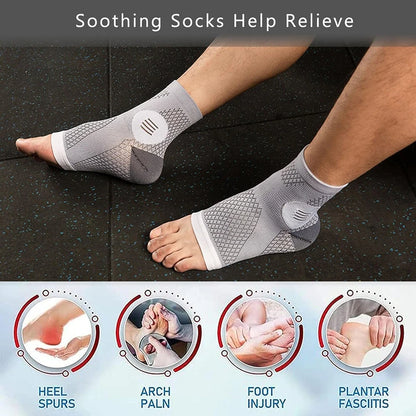 1 par de calcetines de neuropatía, terapia de neuritis periférica, compresión, mangas para pies con punta abierta para diabéticos, para tobillo, gota, dolor de daños por los nervios