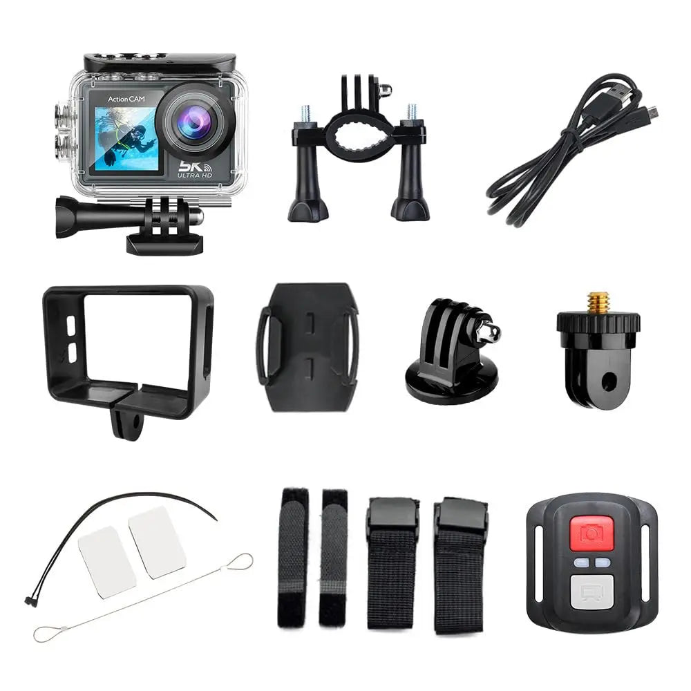Cámara de acción 5K Pro WiFi cámara deportiva con Control remoto con EIS HD 1080P 60FPS bicicleta motocicletas casco cámaras de grabación de vídeo