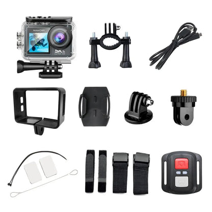 Cámara de acción 5K Pro WiFi cámara deportiva con Control remoto con EIS HD 1080P 60FPS bicicleta motocicletas casco cámaras de grabación de vídeo