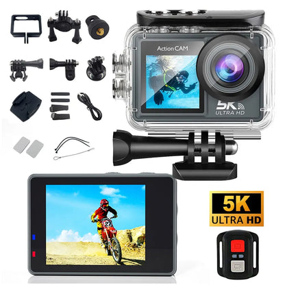 Cámara de acción 5K Pro WiFi cámara deportiva con Control remoto con EIS HD 1080P 60FPS bicicleta motocicletas casco cámaras de grabación de vídeo