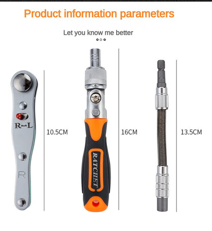 Juego de Herramientas Profesional de 38 Piezas para Mantenimiento de Motocicletas y Bicicletas, Herramienta Manual Rápida, Destornillador de Trinquete, Portátil para Reparación de Bicicletas