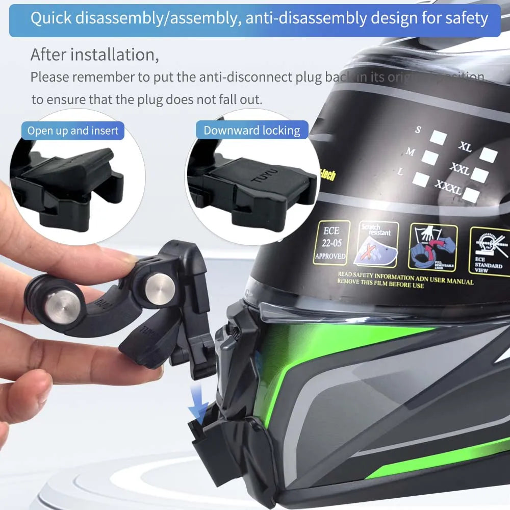 Casco de motocicleta personalizado premium TUYU LS2 MX701 ff 801358   Soporte de barbilla de aluminio para accesorios GoPro Hero10 Insta360 X2 3 DJI