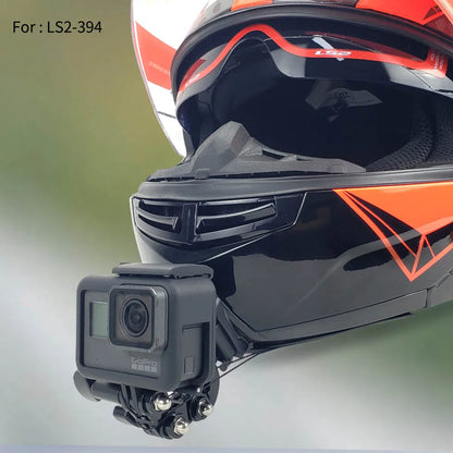 Casco de motocicleta personalizado premium TUYU LS2 MX701 ff 801358   Soporte de barbilla de aluminio para accesorios GoPro Hero10 Insta360 X2 3 DJI