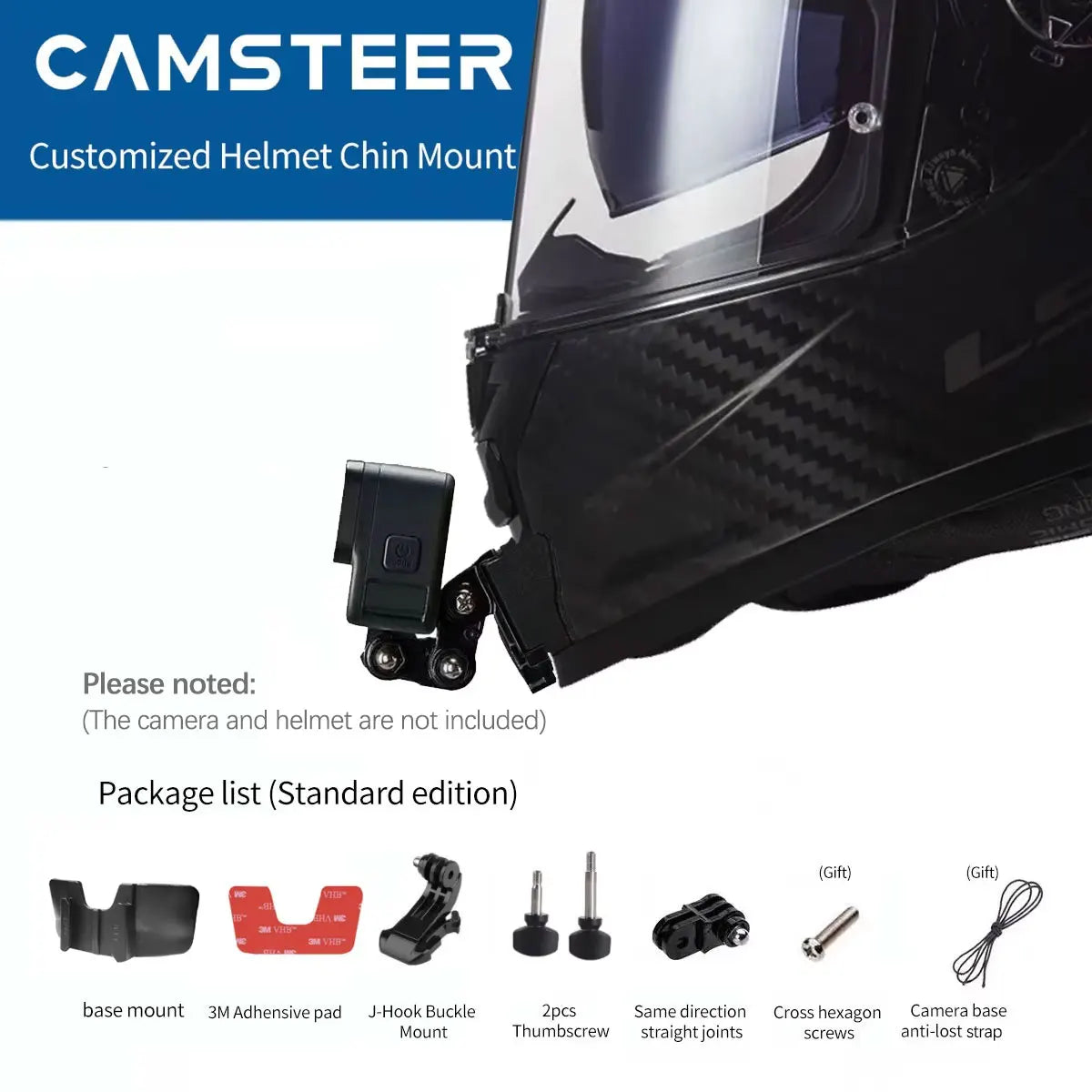 Para LS2 FF811 VECTOR 2 casco de motocicleta personalizado soporte de barbilla para GoPro Hero13 12 Insta360 X4 X3 Ace pro DJI Action 5 4 cámara