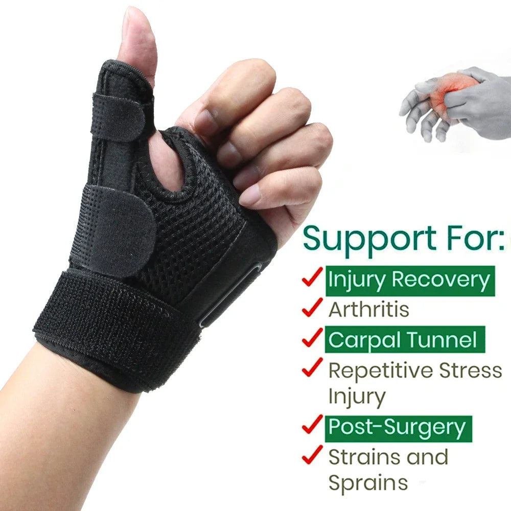 Muñequera para pulgar, férula Spica para tendinitis, artritis, CMC, mano izquierda o derecha, se adapta a deportes para hombres y mujeres, 1 Uds.